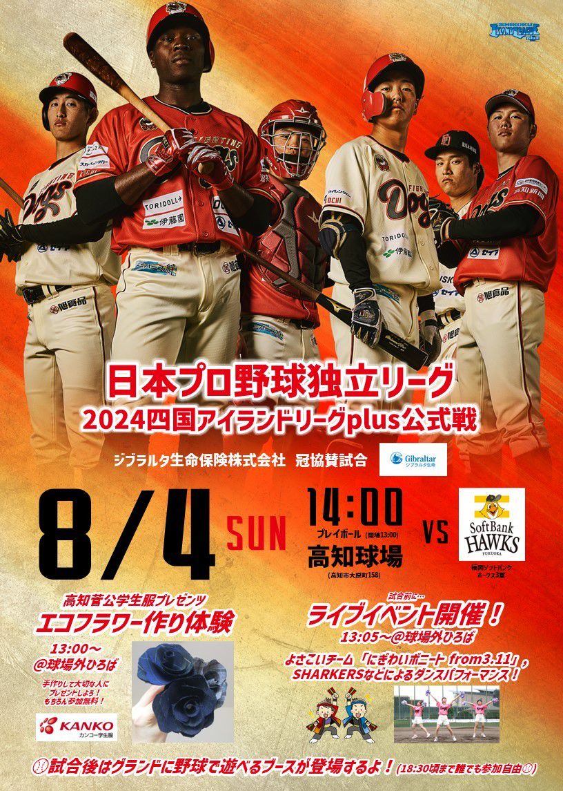 高知ファイティングドッグス オーセンティックユニホーム 四国