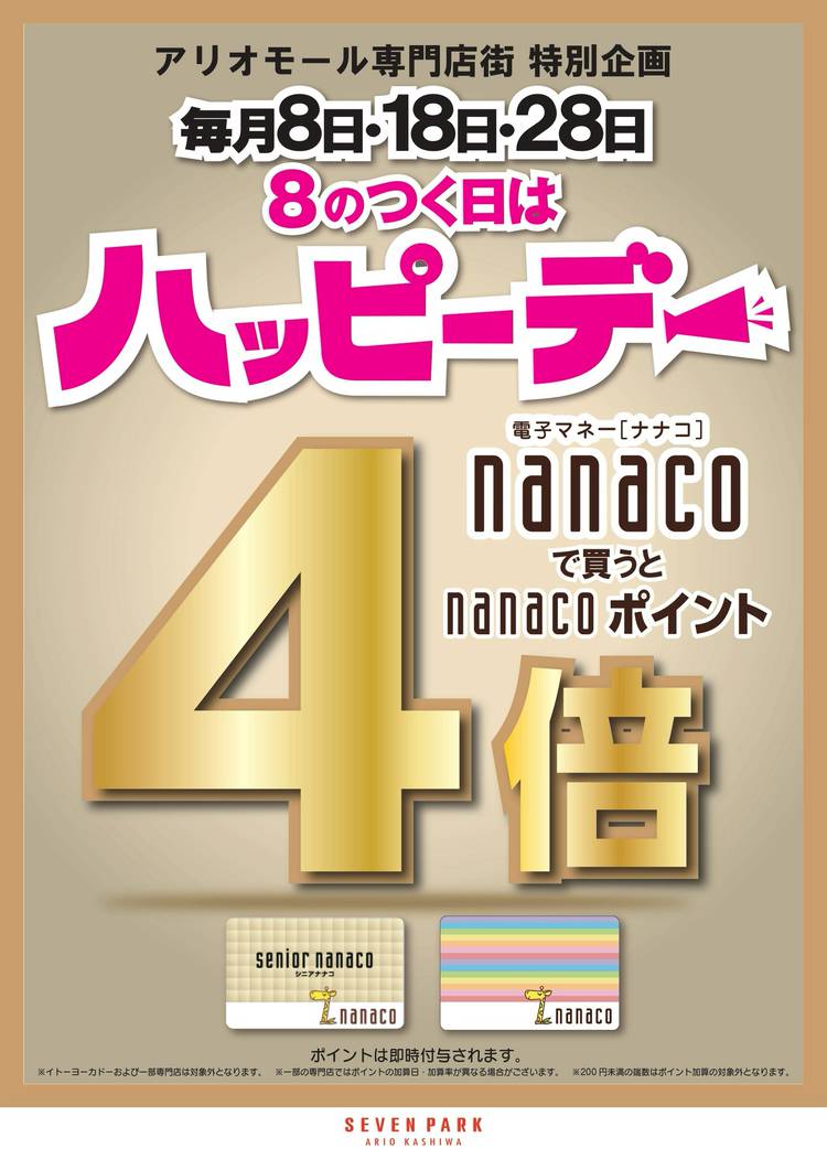 セブンイレブン セブンパークアリオ柏 オリジナルnanacoカード セブンイレブン セブンパークアリオ柏 オリジナルnanacoカード