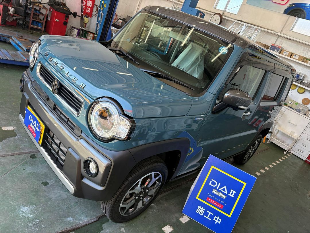 スズキ/ハスラー　経年車　新登場コーティング　２倍のツヤと新たな自浄性能　茨城県のプロショップ　那珂湊SS