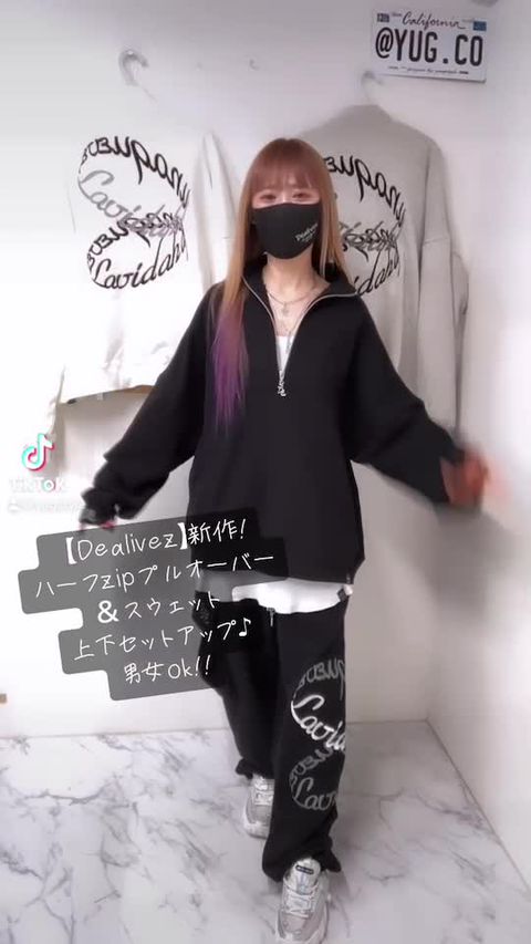 Dealivez ハーフジップ トレーナー Dealivez ハーフジップ