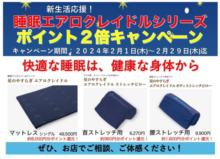 ファイテン星のやすらぎ エアロクレイドル中古シングルネイビー